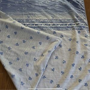 percale queen European  flat sheet vintage